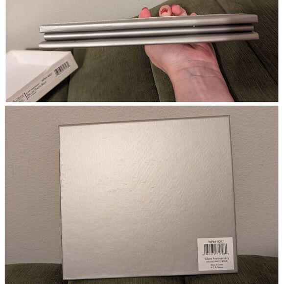 C.R. Gibson Silver 25 years anniversary Deluxe Photo Album Book Scrapbook - Picture 9 of 11